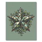 Rustic Weathered Star Encircled with Ivy Rug