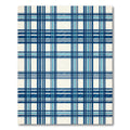 Bold Blue Tartan Plaid Check Rug