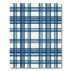 Bold Blue Tartan Plaid Check Rug