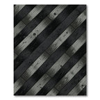 Modern Diagonal Charcoal Plank Texture Rug