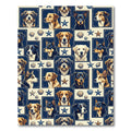 Nautical Dog Portraits with Starfish Rug