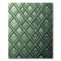 Emerald Green Feline Vine Diamond Rug