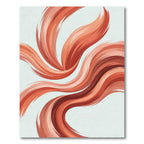 Abstract Crimson Flowing Wave Swirl Rug