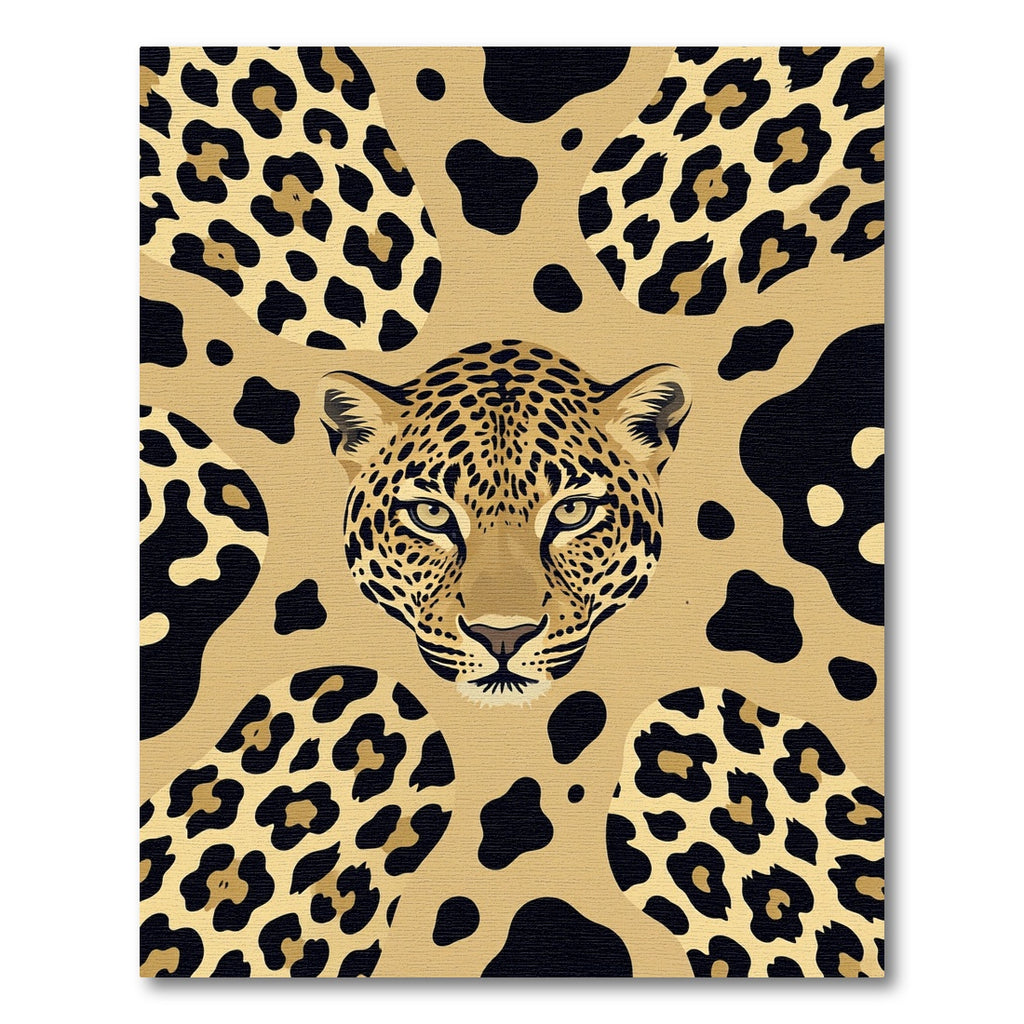 Exotic Leopard Head Animal Spot Rug