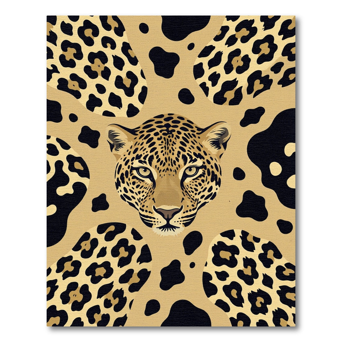 Exotic Leopard Head Animal Spot Rug