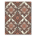 Elegant Salmon Floral Damask Scroll Rug