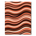 Warm Autumn Tones Wavy Stripes Rug