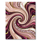 Crimson Gold Swirl Marble Accents Rug