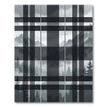 Monochrome Plaid Mountain Forest Landscape Rug