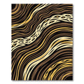 Brown Gold Black Zebra Stripe Rug