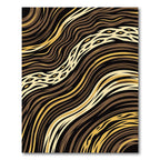 Brown Gold Black Zebra Stripe Rug