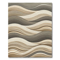 Neutral Abstract Wavy Flowing Lines Rug