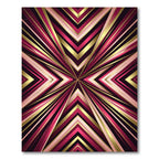 Luxurious Gold and Magenta Geometric Radiance Rug