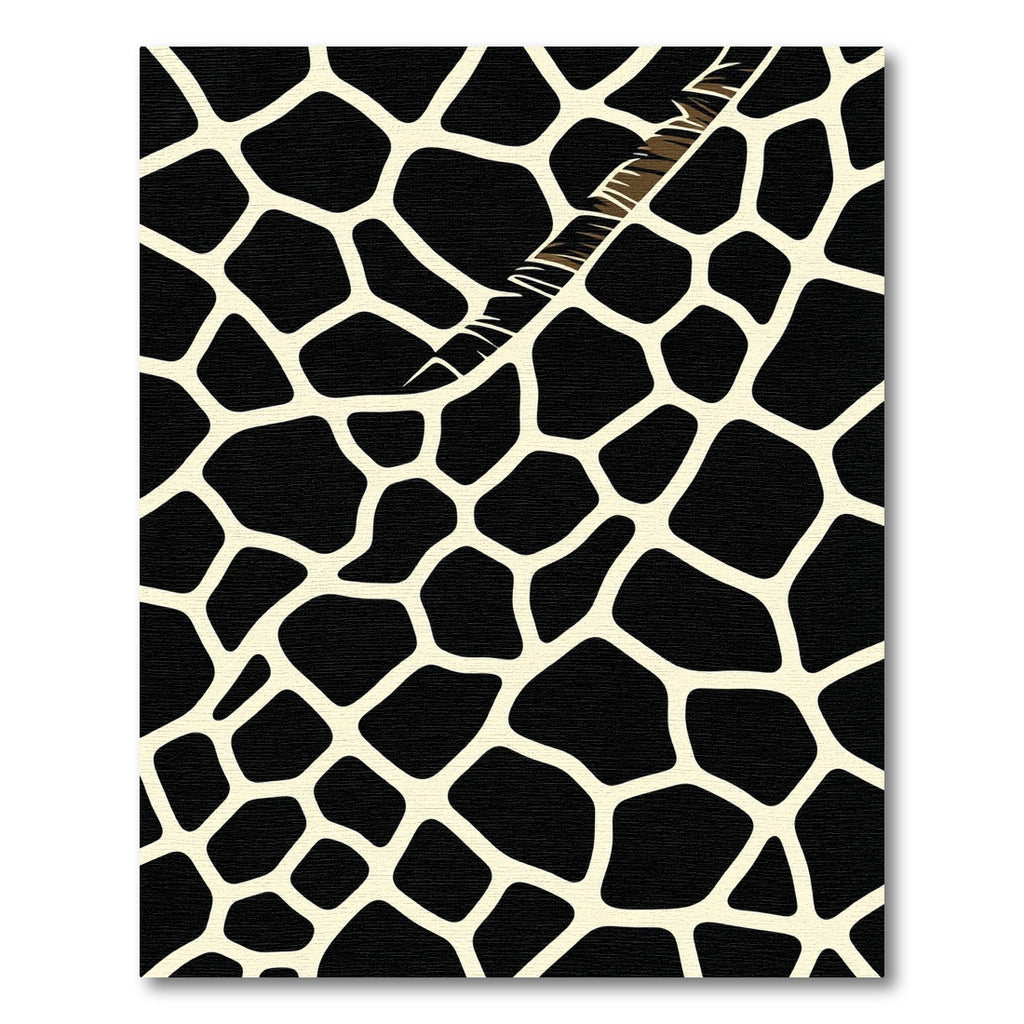 Bold Black and Cream Giraffe Texture Rug