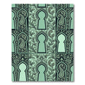 Mint Green Archway Paisley Foliage Rug
