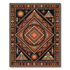 Geometric Aztec Sun Diamond Earth Rug