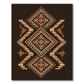 Geometric Diamond Steps Ochre Rug