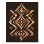Geometric Diamond Steps Ochre Rug