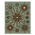 Sage Green Celestial Geometric Star Array Rug