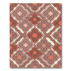 Red Coral Quatrefoil Arabesque Rug