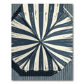 Navy Cream Sunburst Stripe Rug