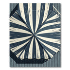 Navy Cream Sunburst Stripe Rug