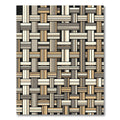 Neutral Earth Tone Woven Grid Rug