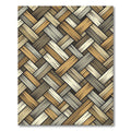 Neutral Earthy Tone Woven Basket Weave Rug