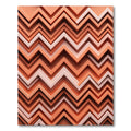 Terracotta Coral Zigzag Chevron Rug