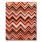 Terracotta Coral Zigzag Chevron Rug