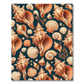 Seashell Shoreline Deep Navy Beach Artwork Rug