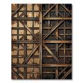 Industrial Brown Steel Frame Rug