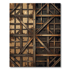 Industrial Brown Steel Frame Rug
