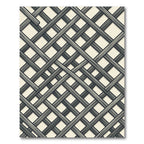 Rustic Gray Wood Lattice Diagonal Rug