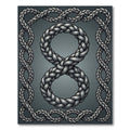 Metallic Silver Braided Rope Number Eight Rug