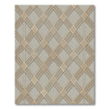 Sophisticated Golden Geometric Lattice Gray Rug