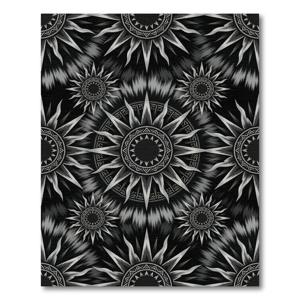 Gray Sunburst Tie Dye Rug