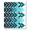 Aqua Gradient Chevron Array Rug