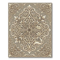 Ornate Beige Acanthus Scroll Landscape Rug
