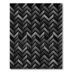 Dark Gray Chevron 3D Effect Rug