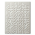 Minimalist Off White Sculptural Dot Grid Rug