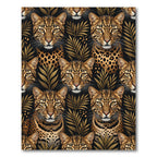 Golden Leopard In Dark Tropical Foliage Rug
