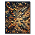 Celestial Golden and Silver Scorpion Duo Rug