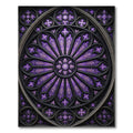 Royal Purple Gothic Rose Window Rug