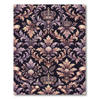 Regal Damask Crown Scrollwork Harmony Rug