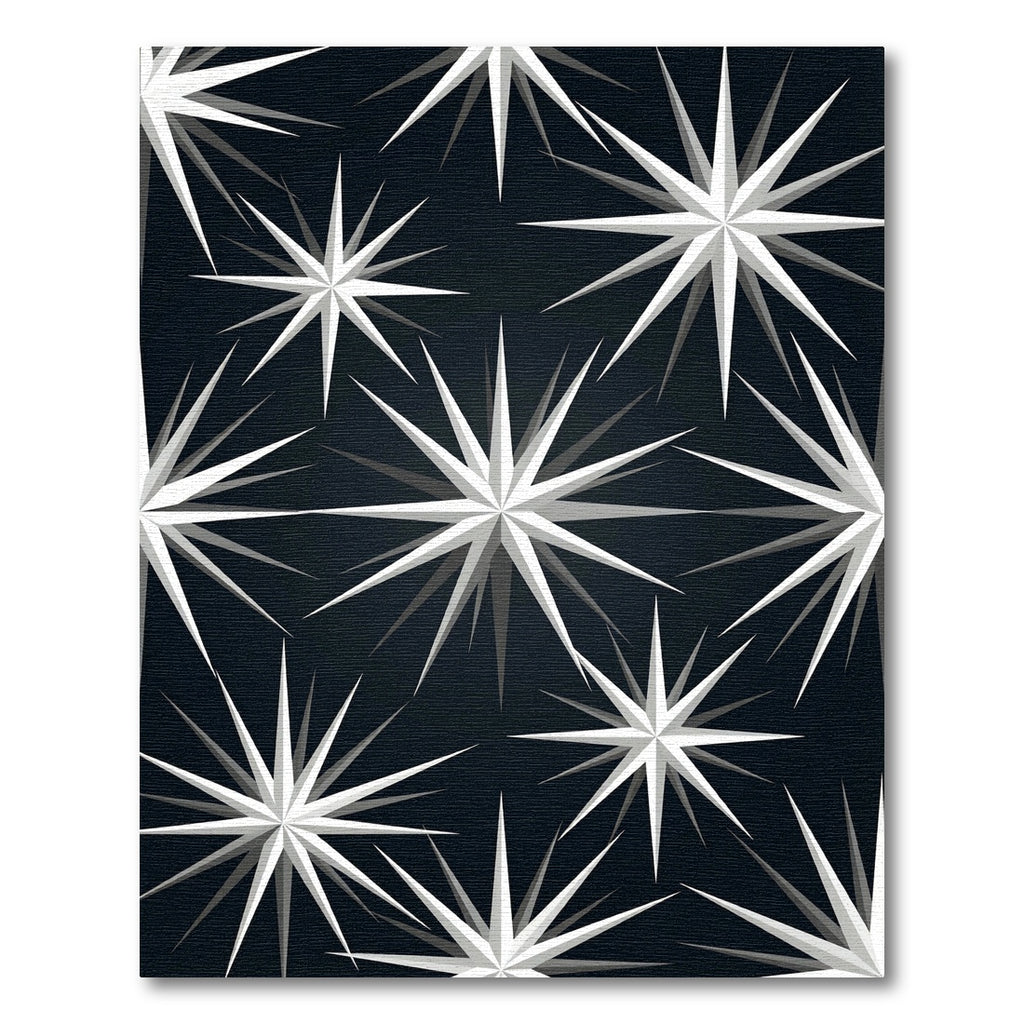 Modern White Starburst Abstract Rug