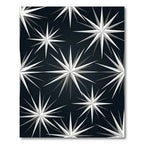 Modern White Starburst Abstract Rug