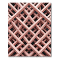 Blush Pink Intersecting Linear Lattice Rug