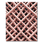 Blush Pink Intersecting Linear Lattice Rug