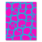 Vibrant Pink Interconnected Cells Rug